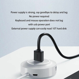 پورت میکرو USB برای برق اضافی هاب UGREEN