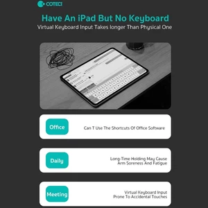 برترین صفحه کلید بلوتوثی تاشو قابل شارژ با تاچ پد لمسی کوتسی