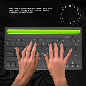 کیبورد بی‌سیم شارژی با استند موبایل و تبلت