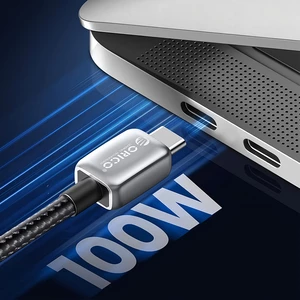 خرید کابل سوپر فست شارژ تایپ‌سی به تایپ‌سی 100 وات یک متری اوریکو