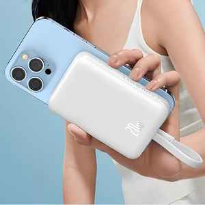 فروش پاوربانک بی سیم مگ سیف فست شارژ بیسوس با کابل متصل لایتنینگ