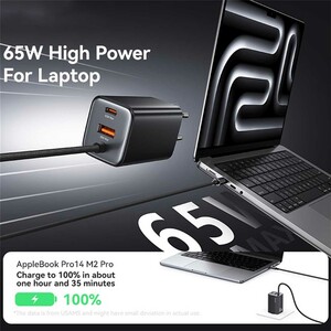 شارژر دیواری تایپ سی 65 وات و کابل شارژ تایپ سی یوسامز
