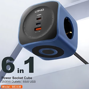 بهترین چندراهی برق چندمنظوره چند پورت سوپر شارژ رومیزی الدنیو