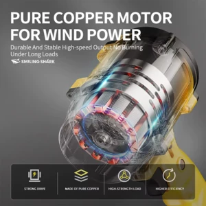 جت فن دمنده قوی باد قابل حمل اسمایلینگ شارک