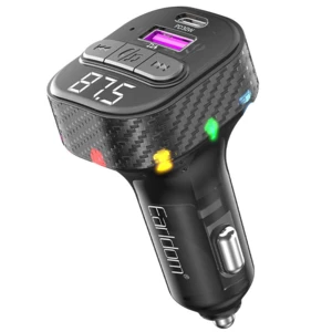 شارژر فندکی فست شارژ ماشین تایپ سی و اف‌ام‌پلیر بلوتوثی ارلدام ET-M107