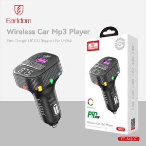 بهترین شارژر فندکی فست شارژ ماشین تایپ سی و اف‌ام‌پلیر بلوتوثی ارلدام