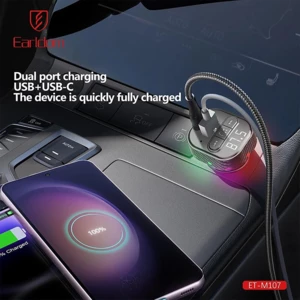 خرید شارژر فندکی فست شارژ ماشین تایپ سی و اف‌ام‌پلیر بلوتوثی ارلدام