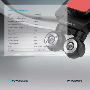 قیمت دوربین ثبت وقایع خودرو 4k پاورولوژی