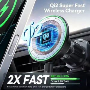 فروش نگهدارنده دریچه هوای خودرو و شارژر بی‌سیم مغناطیسی 15 واتی جویروم