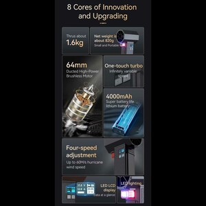 جت فن دمنده باد قوی شارژی قابل حمل