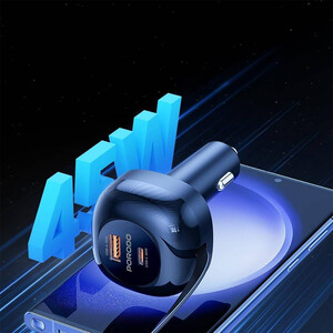 کیفیت شارژر فندکی دو پورت پورودو با کابل تایپ سی جمع‌شونده به طول 80 سانتی‌متر