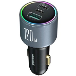 شارژر فندکی سوپر فست شارژ ماشین تایپ سی 120 وات با کابل دو سر تایپ‌سی جویروم