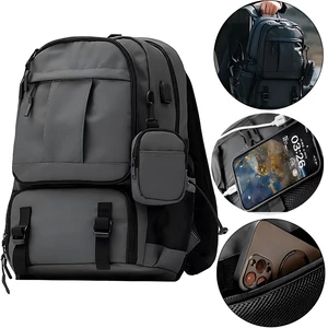 کوله‌پشتی مسافرتی لپ‌تاپ 16 اینچ و آیپد 9.7 اینچ ضدآب 26 لیتر Tanjiezhe YG031 با پورت USB