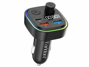 شارژر فندکی فست شارژ ماشین  3.1 آمپر و تایپ سی 18 وات و گیرنده بلوتوثی ارلدام ET-M84