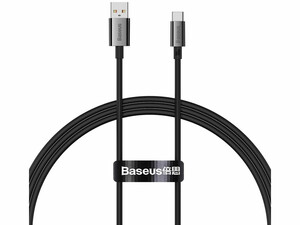 کابل داده سوپر فست شارژ یو اس بی به تایپ سی 100 وات یک متری بیسوس Baseus P10320102114-00 100W USB toType-C Fast Charging Data Cable