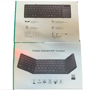 کیبورد بی‌‌سیم تاشو شارژی با تاچ پد لمسی