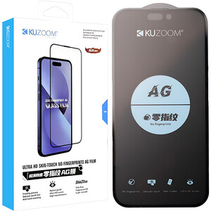 گلس آیفون 17 پرومکس کوزوم KUZOOM ULTRA HD ضدتعریق و بدون جاماندن اثر انگشت