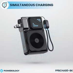 فروش شارژر همراه فست‌شارژ مشکی پاورولوژی