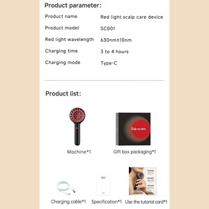 فروش شانه ارتعاشی نور درمانی قرمز شیائومی برای تحریک رشد مو