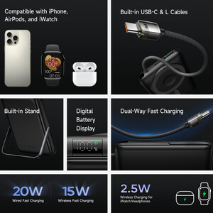 خرید پاوربانک بی‌سیم شارژ سریع مک دودو