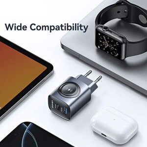 شارژر دیواری تایپ‌سی 20 وات و یو‌اس‌بی 18 وات و شارژر اپل‌واچ یوسامز