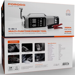 قیمت جامپ استارتر،پمپ باد و دمنده و پاور بانک پورودو
