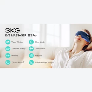 کیفیت ماساژور چشم هوشمند اس کا جی با قابلیت پخش موسیقی و پنجره دید