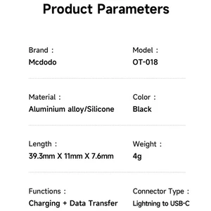 پر فروش ترین تبدیل لایتنینگ به تایپ‌سی نمایشگردار مک‌دودو