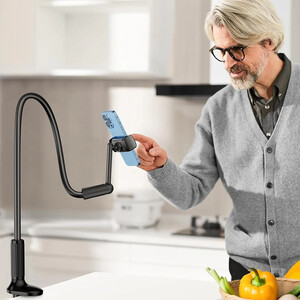 بهترین هولدر تبلت و گوشی موبایل قابل اتصال به لبه میز و تخت سایجی