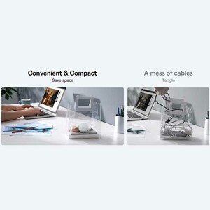 فروش کابل شارژ دوسر تایپ‌سی جمع‌شونده 60 وات یک متری بیسوس