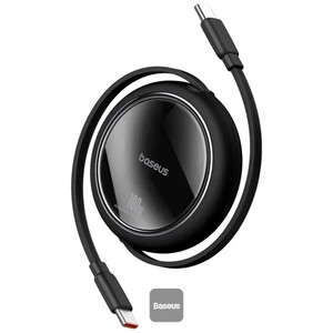 کابل شارژ دوسر تایپ‌سی جمع‌شونده 60 وات یک متری بیسوس