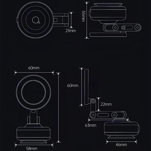 پایه نگهدارنده مگ سیف گوشی‌ موبایل  بونروی با مکش برقی