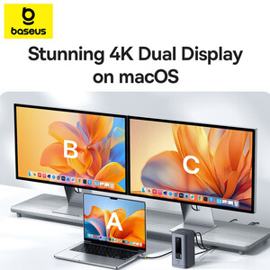 خرید داک استیشن دو نمایشگر بیسوس