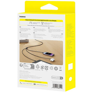 بهترین کابل فست شارژ سه سر تایپ سی به تایپ سی، لایتنینگ و میکرو یو اس بی بیسوس