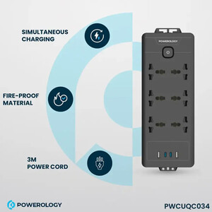 بهترین چند راهی و محافظ برق 2500 وات سوکت، یو اس بی و تایپ سی پاورولوژی