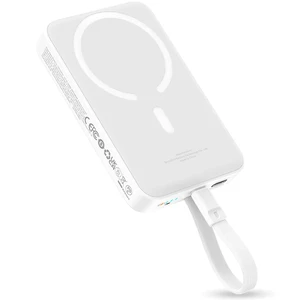 شارژر همراه بی سیم مگ سیف فست شارژ بیسوس با کابل متصل تایپ سی