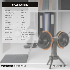 خرید فن قابل حمل شارژی پورودو