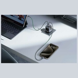 خرید شارژر دیواری یو اس بی و تایپ‌سی 65 وات گرین