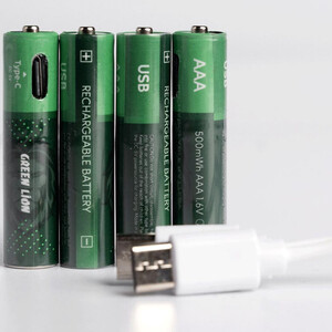 خرید باتری نیم قلمی گرین لاین بسته چهار عددی شارژی