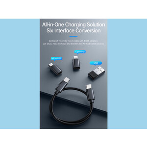 مجموعه کابل چند کاره تایپ سی، یو اس بی, میکرو و لایتنینگ مک دودو  Mcdodo WF-1720 Multifunctional Cable Storage Box