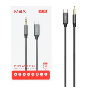 کابل Max Type-C To Aux مدل M-34 – مشکی