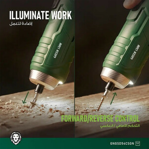 پیچ گوشتی شارژی 3.7 ولت گرین لاین مدل GSD-54 بسته ۵۴ عددی