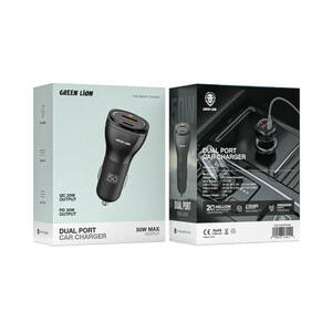 شارژر فندکی ۵۰ وات دو پورت گرین لاین مدل Dual Port Car Charger 50W