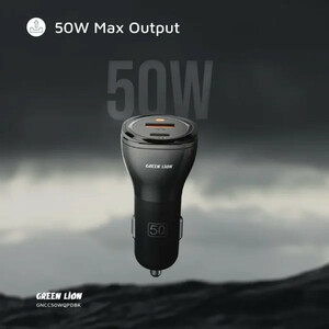 شارژر فندکی ۵۰ وات دو پورت گرین لاین مدل Dual Port Car Charger 50W