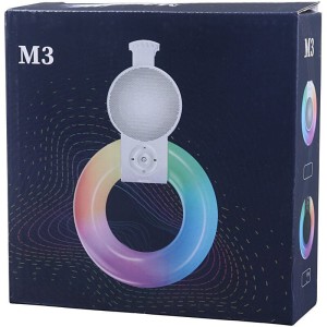 اسپیکر بلوتوثی رینگ لایت دار قابل حمل مدل M3