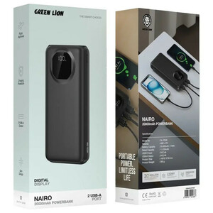 پاوربانک گرین لاین مدل Nairo ظرفیت 20000 میلی آمپر ساعت