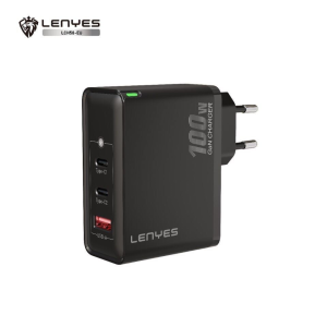 آداپتور شارژ سریع ۱۰۰ وات لنیز مدل LCH58-EU با تکنولوژی GaN   سه خروجی قدرتمند (100W)