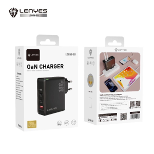 آداپتور شارژ سریع ۱۰۰ وات لنیز مدل LCH58-EU با تکنولوژی GaN   سه خروجی قدرتمند (100W)