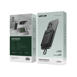 خرید پاوربانک ۱۰ هزار گرین لاین DXB MagSafe | شارژر مگنتی ۲۲.۵ وات