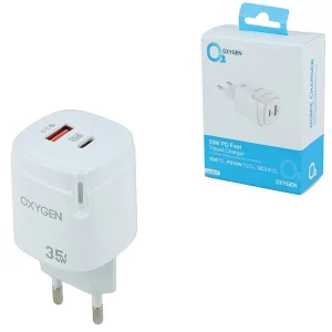 شارژر دیواری 35 وات اکسیژن CH-7 QC3.0 PD 3A
